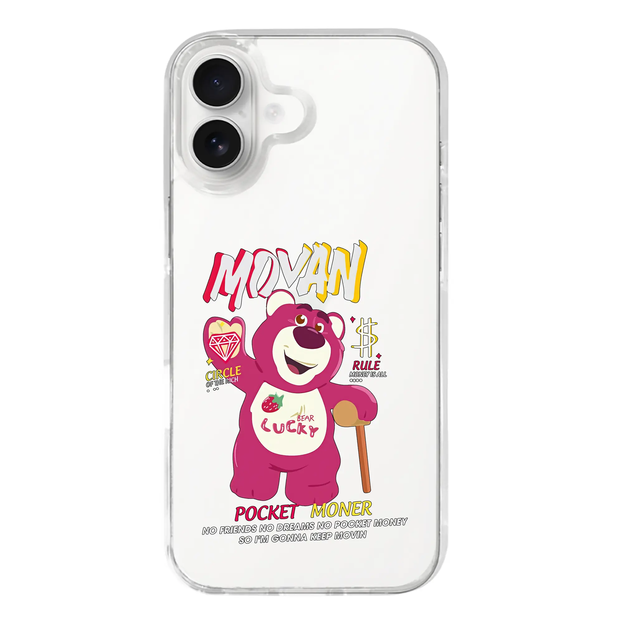 トイ・ストーリー グッズ ロッツォ・ハグベア - iPhone 17シリーズ 透明スマホケース – 薄型・耐衝撃・精密フィット保護カバー